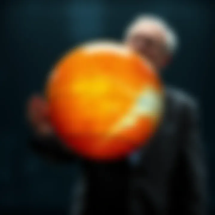 Dr. Greer presenting the 12,560-year-old Buga Sphere with proto-Sanskrit writing visible