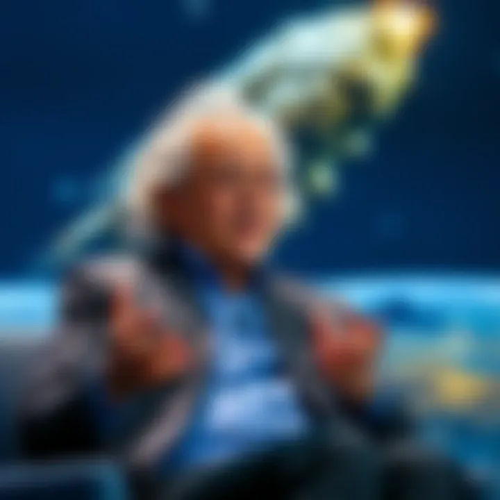 Dr. Michio Kaku speaking about the 3I/ATLAS comet at a conference, with a graphic of the comet in the background.