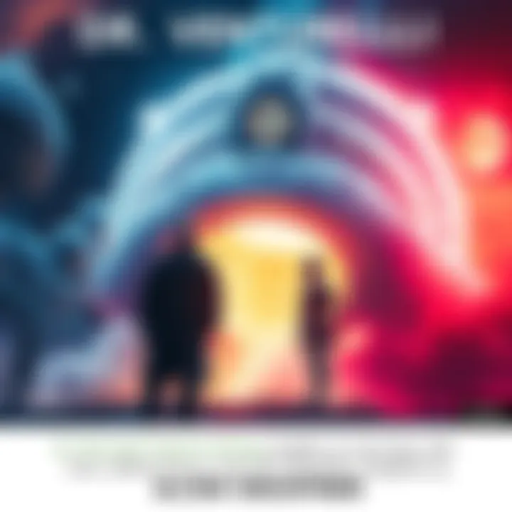 Dr. Italo Venturelli stands in front of a glowing spaceship with an alien figure nearby. A surreal atmosphere surrounds them, illustrating the time-altering experience.