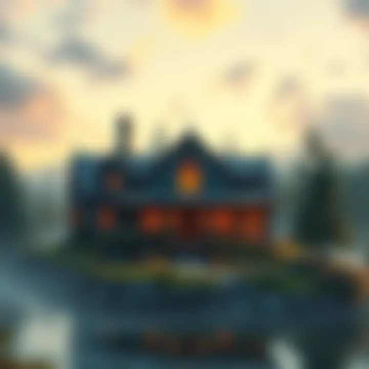 A beautiful house surrounded by nature, representing a common dream home for many people.