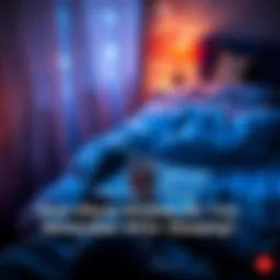 A person sitting on a bed, writing in a dream journal with a pen and a notepad, reflecting on their dreams after waking up