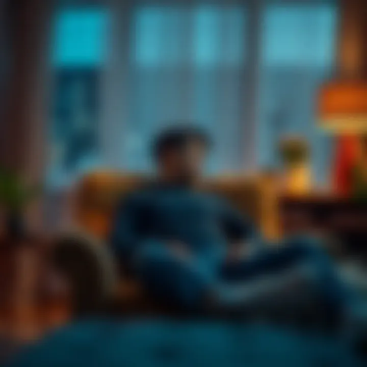 Person Dreaming While Sitting A person sitting in a cozy chair with their eyes closed, appearing deep in thought or dreaming, surrounded by soft lighting and calming decor, reflecting the theme of mini-shifting challenges.