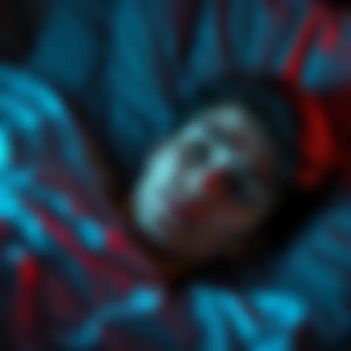 Person Dreaming About an Old Crush A person lying in bed with a thoughtful expression, dreaming of a past crush, showing mixed emotions.