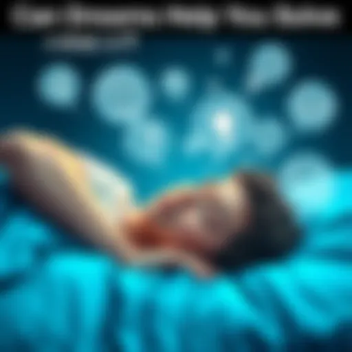 A person sleeping with bubbles showing creative ideas and solutions forming around their head