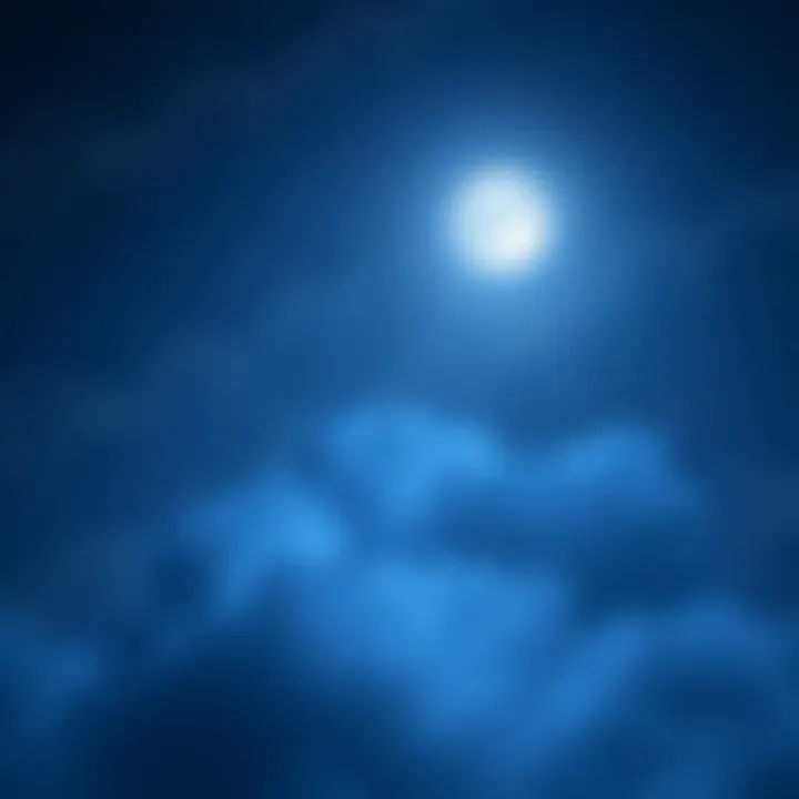 A serene night sky filled with stars and a soft moon glow, inviting peaceful dreams