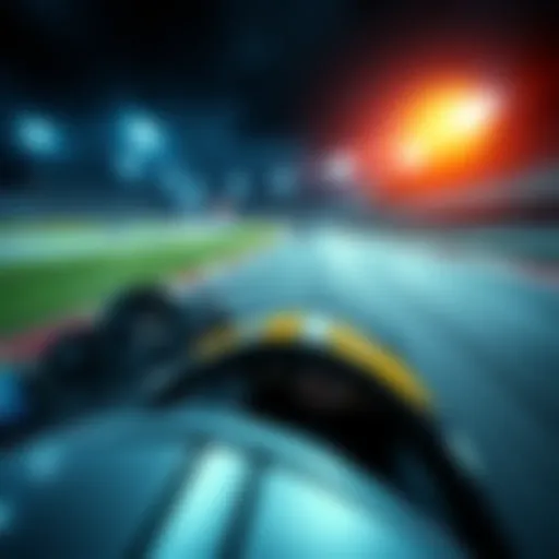 A skilled driver maneuvering a race car on a competitive course