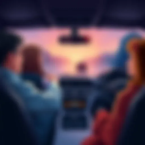 Illustration showing different zodiac signs with cars, emphasizing earth signs and Leos at the wheel