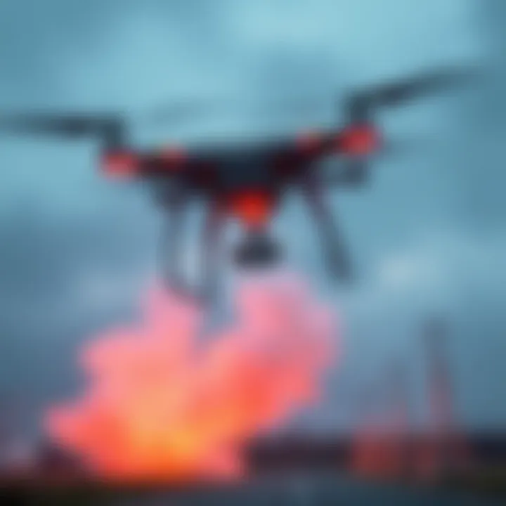 Drone over Belgium air base A drone flying above the Kleine-Brogel air base in Belgium, highlighting security concerns about unauthorized activity near nuclear weapons.