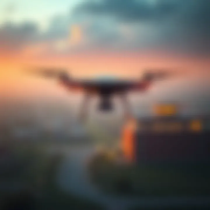 An unidentified drone hovering above Gilze-Rijen air base in the Netherlands