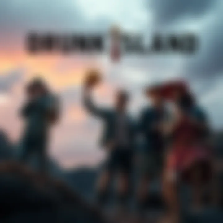 Explorers on Lot 8 with a medieval artifact in hand, celebrating their important find.