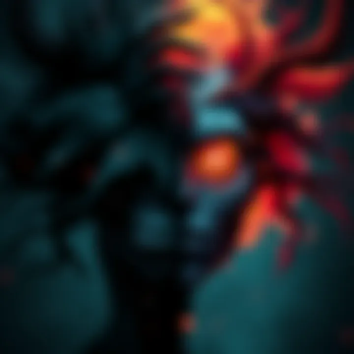 A surreal depiction of a split soul, half shadowy and half vibrant, symbolizing the struggle between inherent nature and environmental influence.