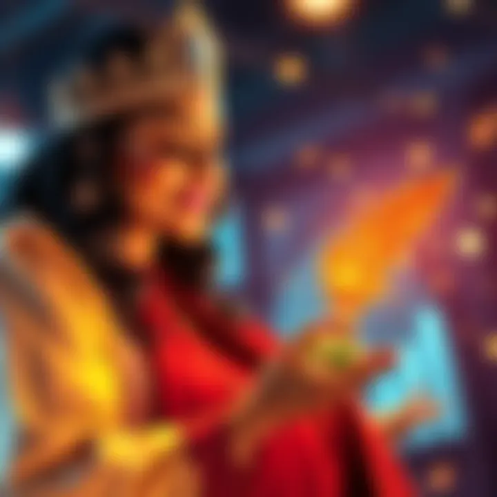 Duchess Bune Inspiring Growth A mentor guiding a person towards financial success and skill development, symbolizing transformation and gratitude.