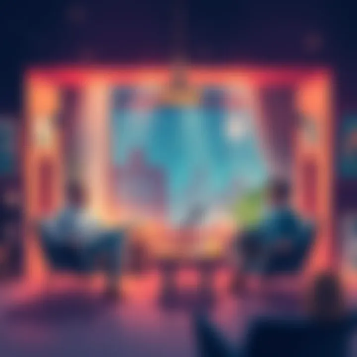 Cover illustration showing Duncan talking about lucid dreaming with guests in a cozy studio setting