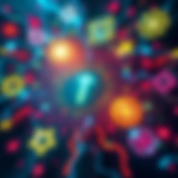 A vibrant display of sigils representing energy and intention