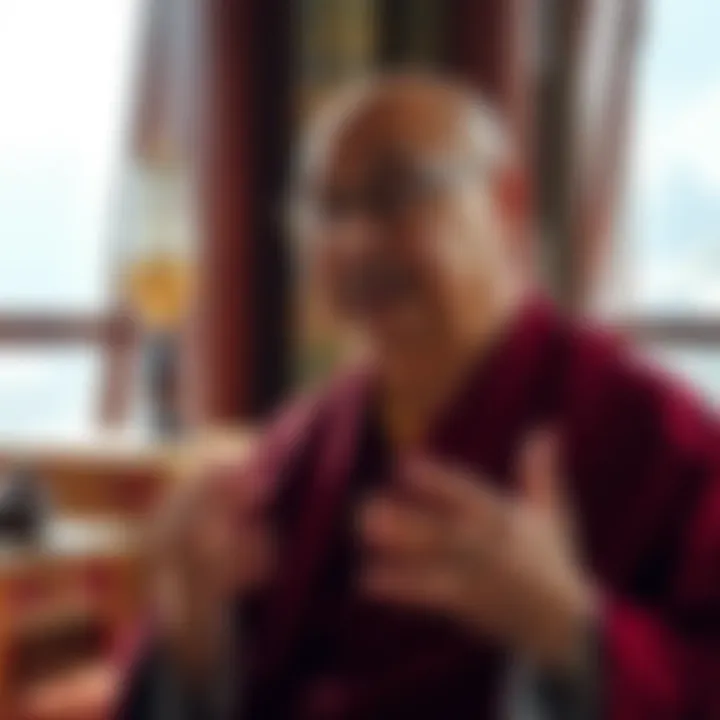 Dzongsar Khyentse Rinpoche explains Vajrayana Buddhism and Tibetan culture in a serene setting.