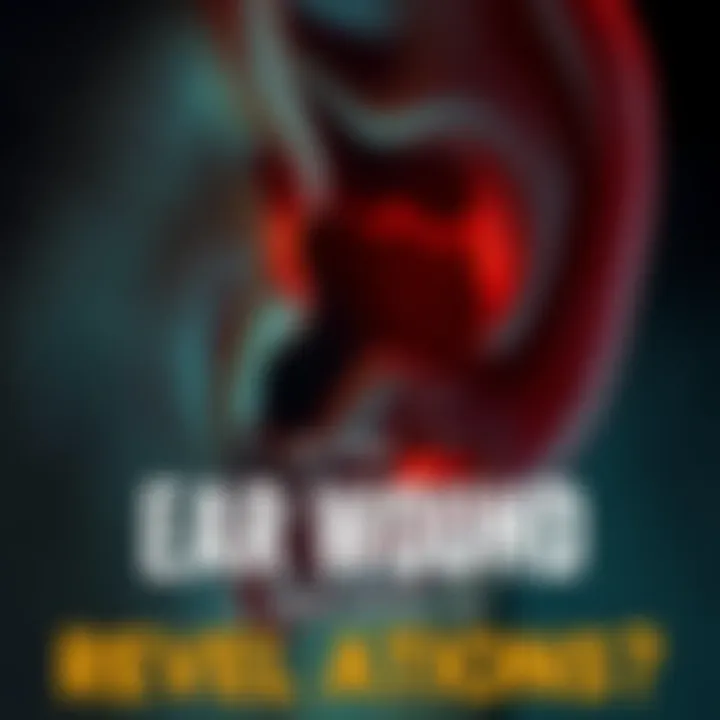 A close-up of a person's ear with a visible wound, symbolizing a link to biblical prophecy and future turmoil.