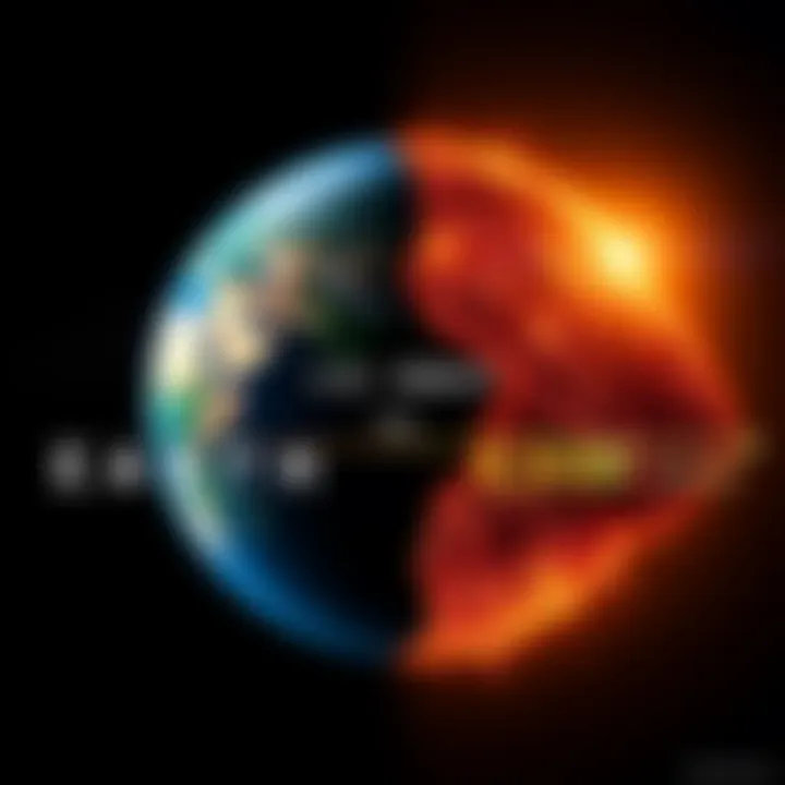 Earth vs Humanity Timeline A graphic showing the contrast between Earth's 4.56 billion years and 6,000 years of human history with a split background of Earth and human civilization.