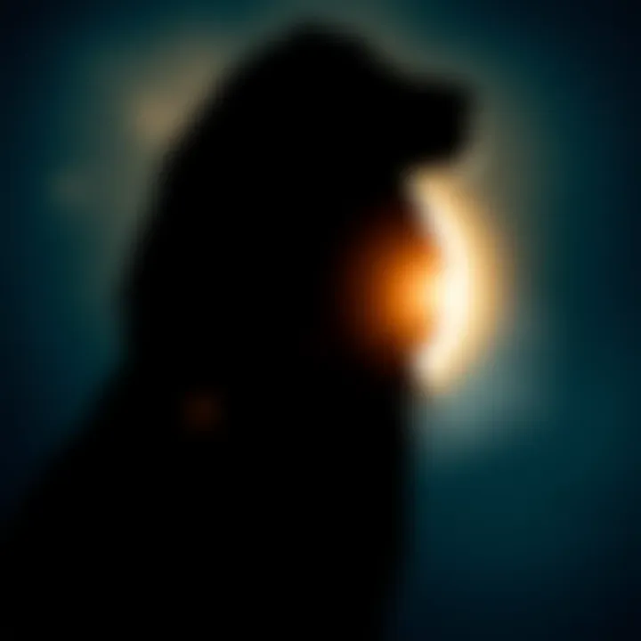 A silhouette of a lion against a backdrop of a solar eclipse, symbolizing change and personal growth for Leo individuals.