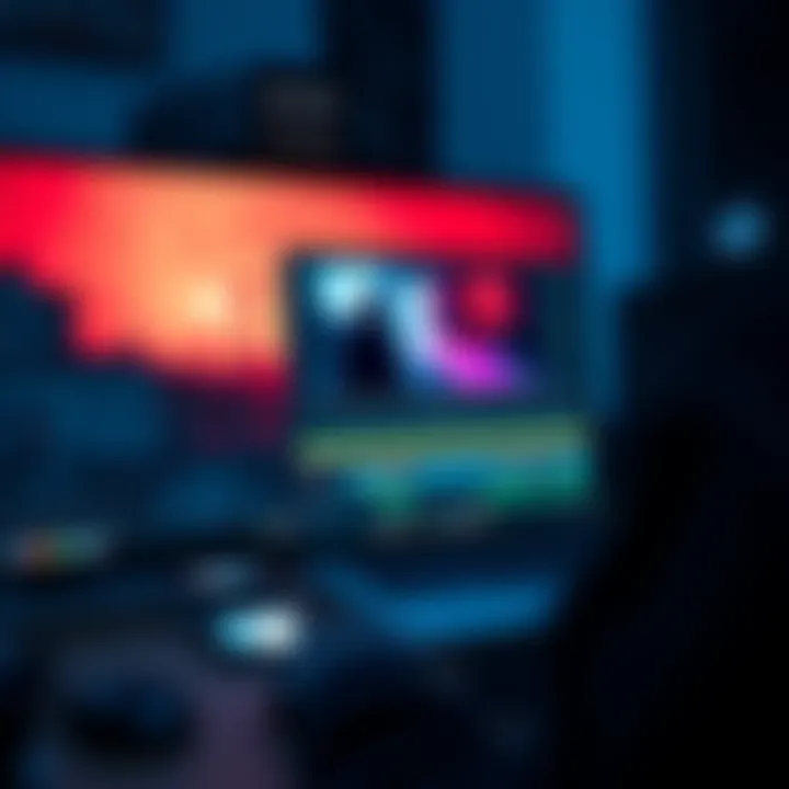 A scene showing a ghost-hunting video being edited on a computer screen, with visible editing software open, highlighting manipulated paranormal evidence.