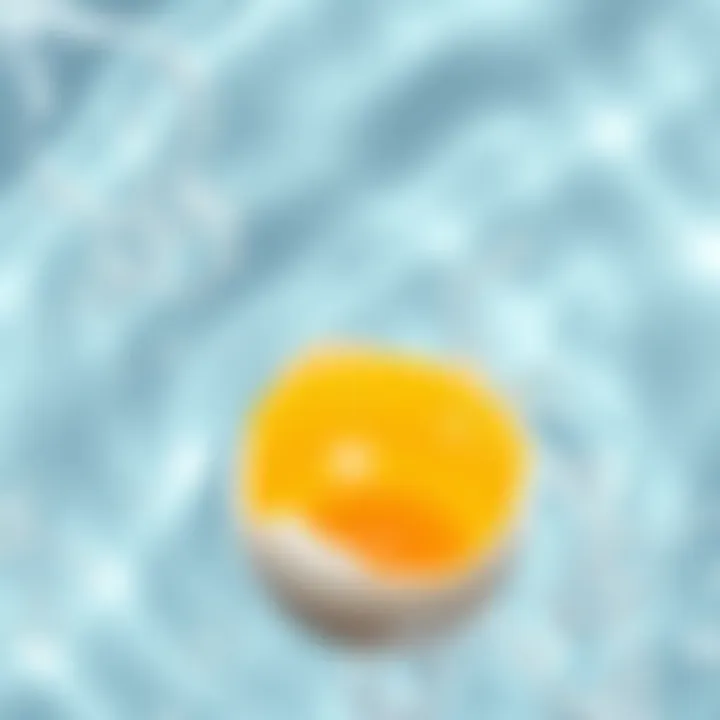 A close-up of an egg in water showing clear liquid with bubbles and cloudy yolk, symbolizing personal energy insights