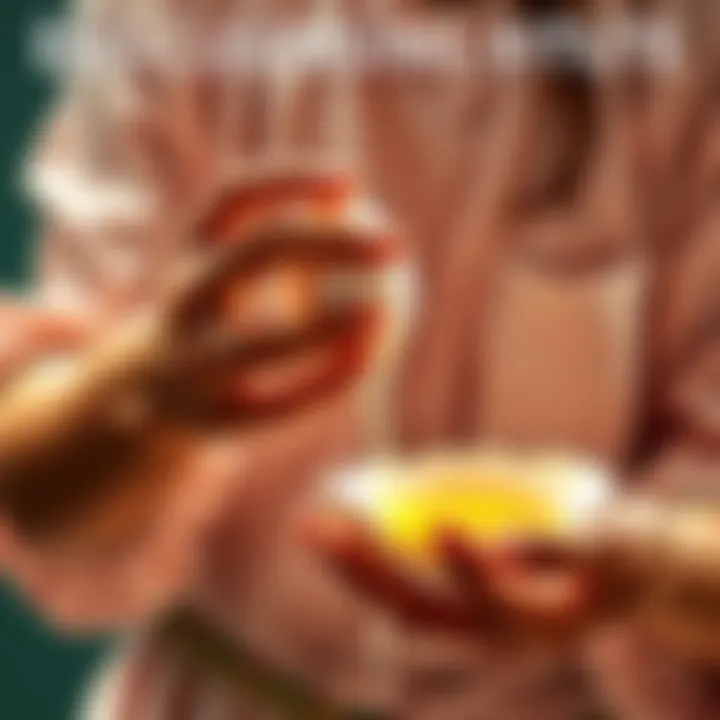 A person performing an egg cleanse ritual, holding a fresh egg over their body to remove negative energy.