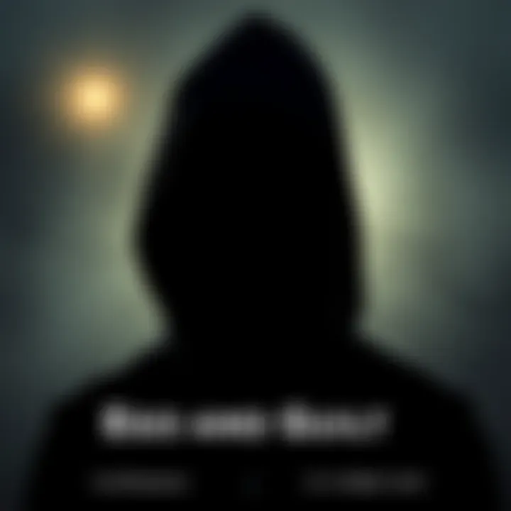 A person with a shadowy figure looming over them, representing the struggle between ego and guilt, with a faint light symbolizing hope in the background.