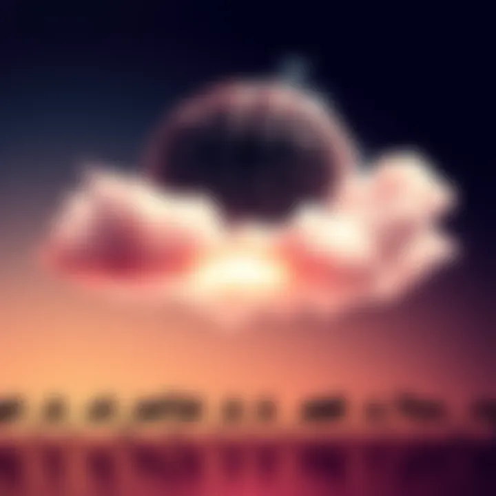 A human brain surrounded by a cloud representing ego, with ant silhouettes showing unity below it, illustrating the contrast between individualism and collective consciousness.