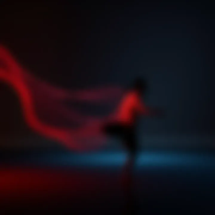Individual performing a flowing motion in Eight-Form Moving Meditation, promoting mindfulness and physical well-being.