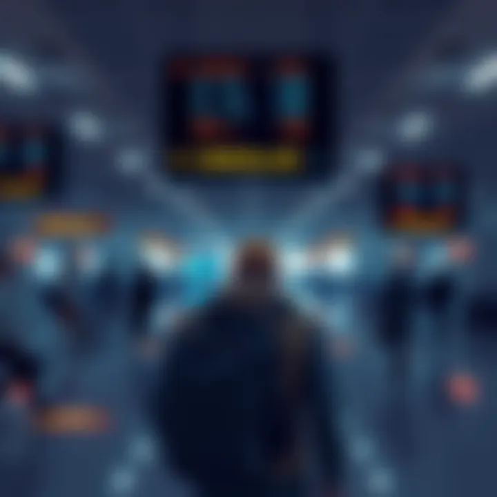 Airport scene showing canceled flight information at El Paso International Airport during a 10-day flight suspension