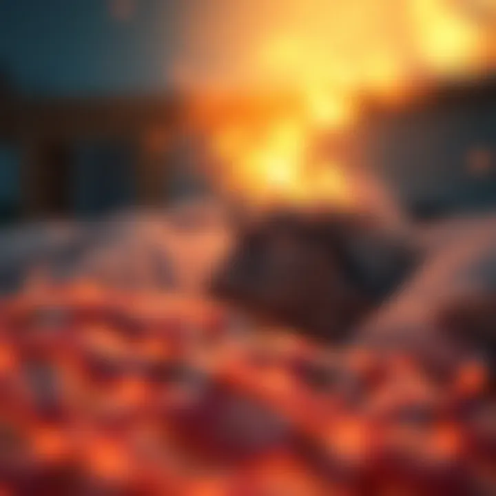 Elderly person surrounded by light An elderly person lying in bed with a serene expression, surrounded by a warm glow, with faint images of loved ones appearing in the background.