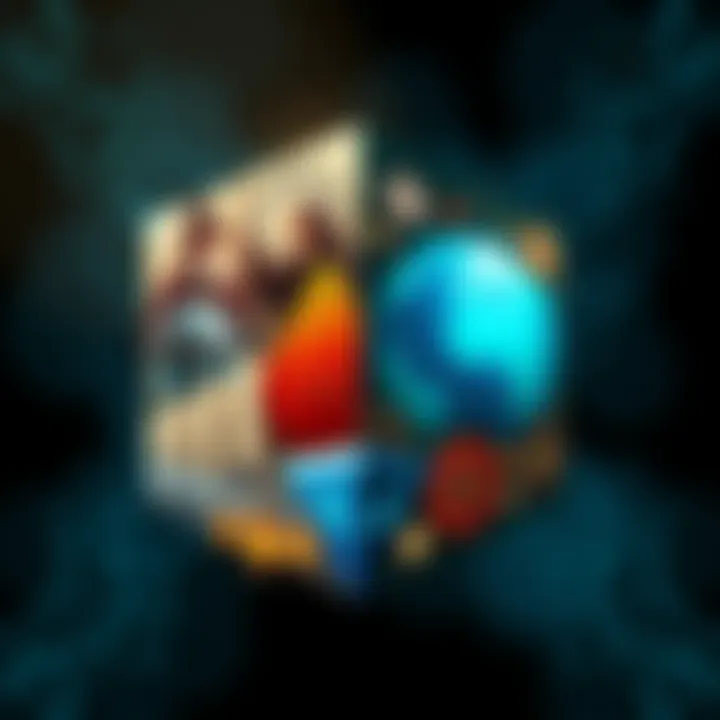 A collage showing symbols representing the Elders of Hibernia, Time Cube, and Franklin Credit Union, with a mysterious background.