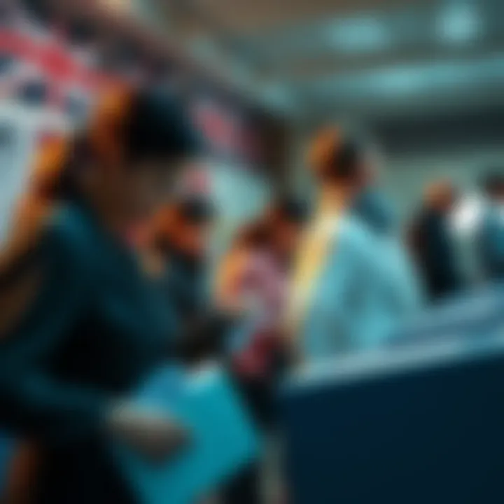 Election Day in Australia Voters casting ballots at a polling station during Australia's Federal Election