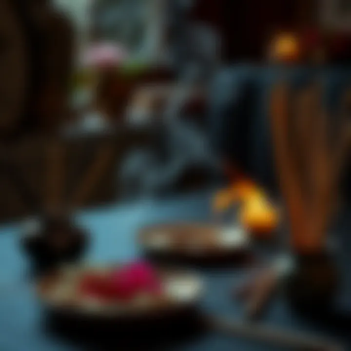 A serene display of incense sticks from Japan and India, showcasing delicate scents in a peaceful setting