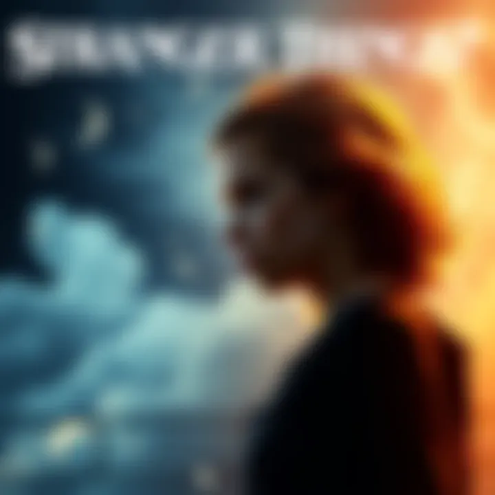 Eleven stands alone, looking troubled with dark clouds behind her, symbolizing her internal struggle and potential villainy