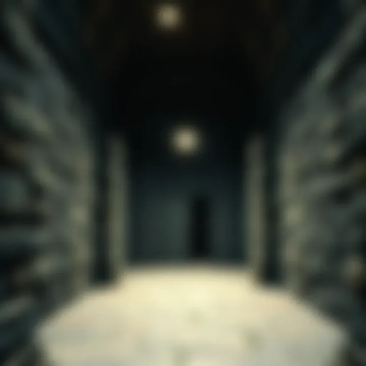 Elite Bunkers of the Past A view of an underground bunker with stone walls and a heavy door, representing where leaders might have hidden during crises.