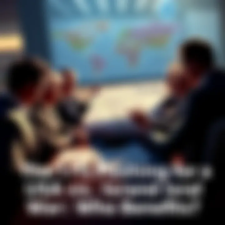 A group of wealthy individuals gathered around a table, analyzing maps and discussing a potential conflict between the USA and Israel.