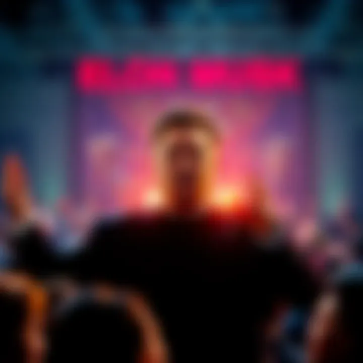 Elon Musk addressing the crowd with a shocked audience