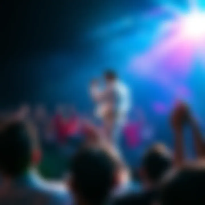 A 1977 concert photo of Elvis performing on stage with fans cheering in the background, sparking time travel theories