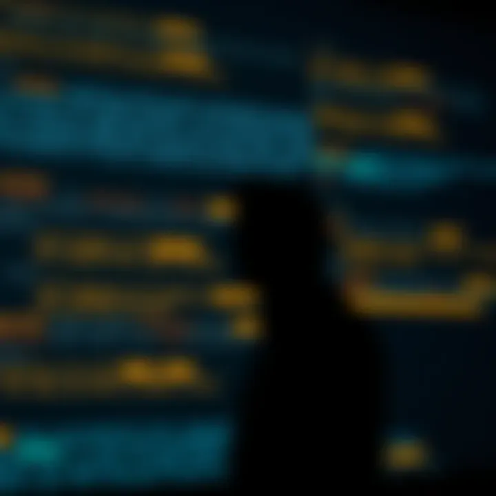 A background of dark and light contrast, displaying blurred emails with highlighted phrases hinting at connections between elites and military actions, with a silhouette of a figure representing Jeffr...