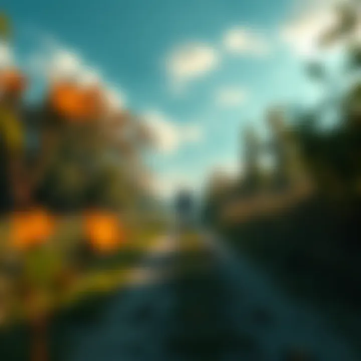Embracing Imperfection A serene scene showing a person standing on a path surrounded by nature, reflecting on life's flaws and beauty.