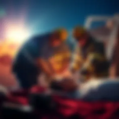 Emergency responders perform CPR on an unconscious man found in his home