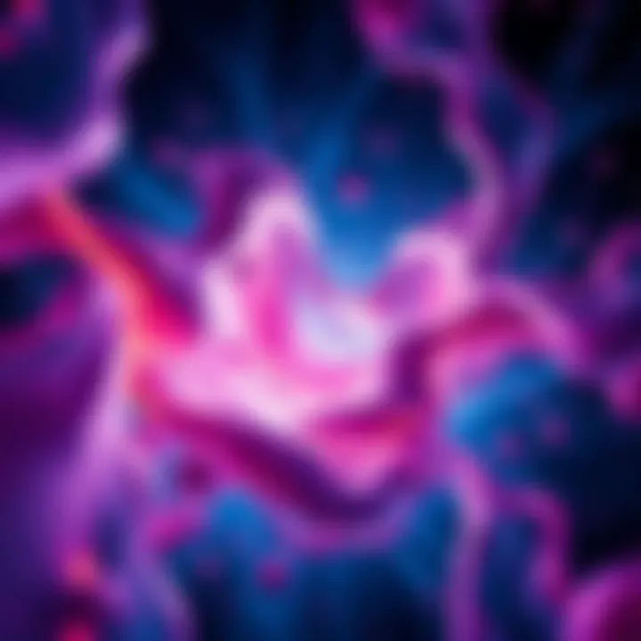 Emergent Space Concept An artistic representation of space as an emergent phenomenon, featuring fluid shapes and interconnected elements suggesting a dynamic reality.