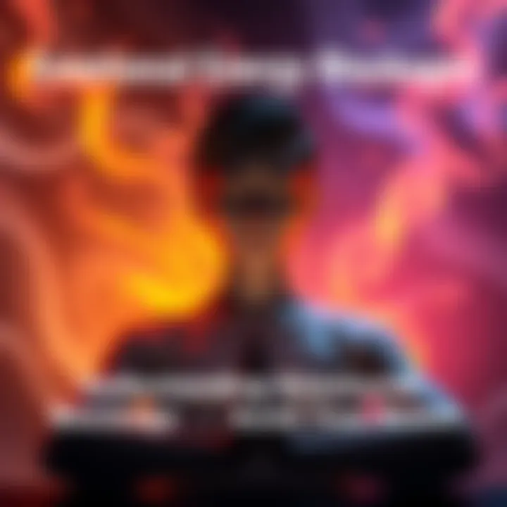 A person meditating with a calm expression, surrounded by soft waves of color representing emotional energy, symbolizing healing and clarity.