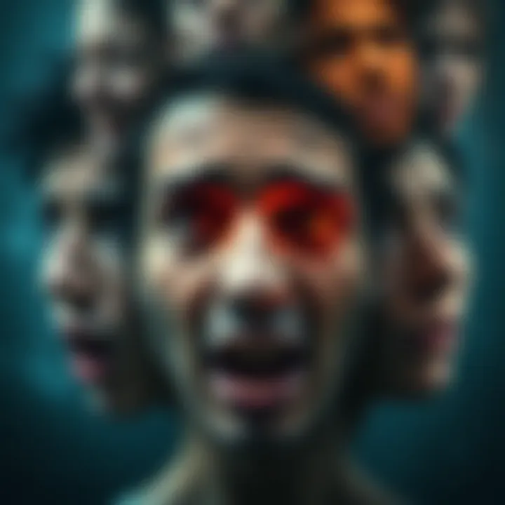 A collage of faces showing various emotions like stress, joy, and sadness, reflecting the intensity of modern life.
