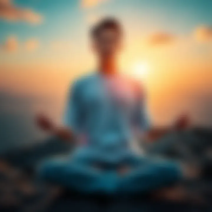 Individual meditating in a serene environment to manage emotions and reduce anxiety