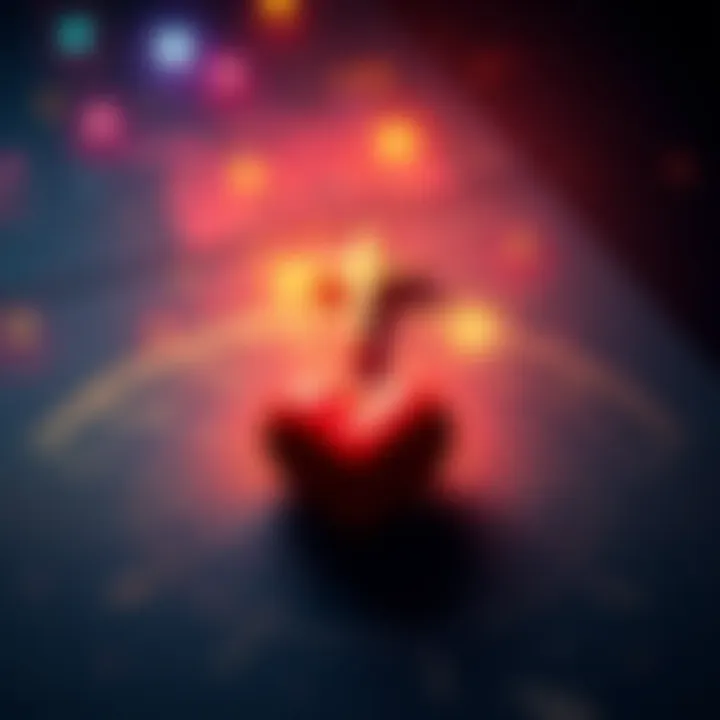 Two astrological charts overlapping with heart and star symbols, representing emotional and spiritual connections.