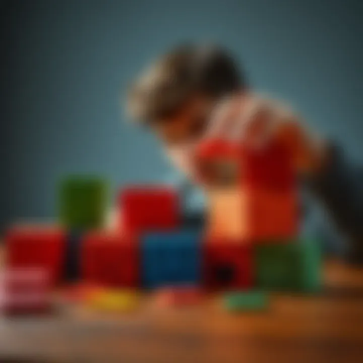 A person organizing colored blocks that represent different emotions, symbolizing the need for structure in emotional management.