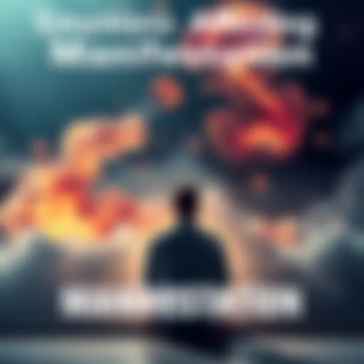 A person sitting calmly, surrounded by swirling thoughts representing doubt, fear, and anxiety, highlighting the journey to positive change.