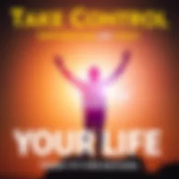 A person standing confidently with arms raised, symbolizing success and empowerment against a bright background.