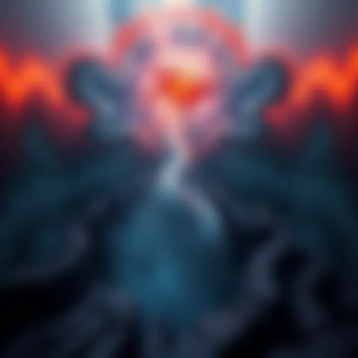 A philosophical representation of emptiness with abstract elements symbolizing the complexities of reality